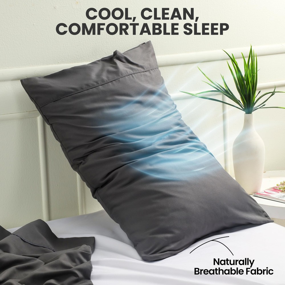 Utopia Bedding Pillow Cases Queen Size 2-Pack – Soft Brushed Microfiber &#