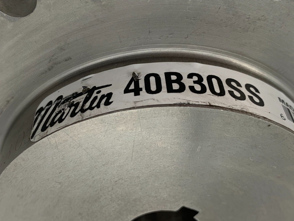 Martin 40B30SS Sprocket SS Roller Chain 40 Chain No. 30 Teeth Minimum Plain Bore