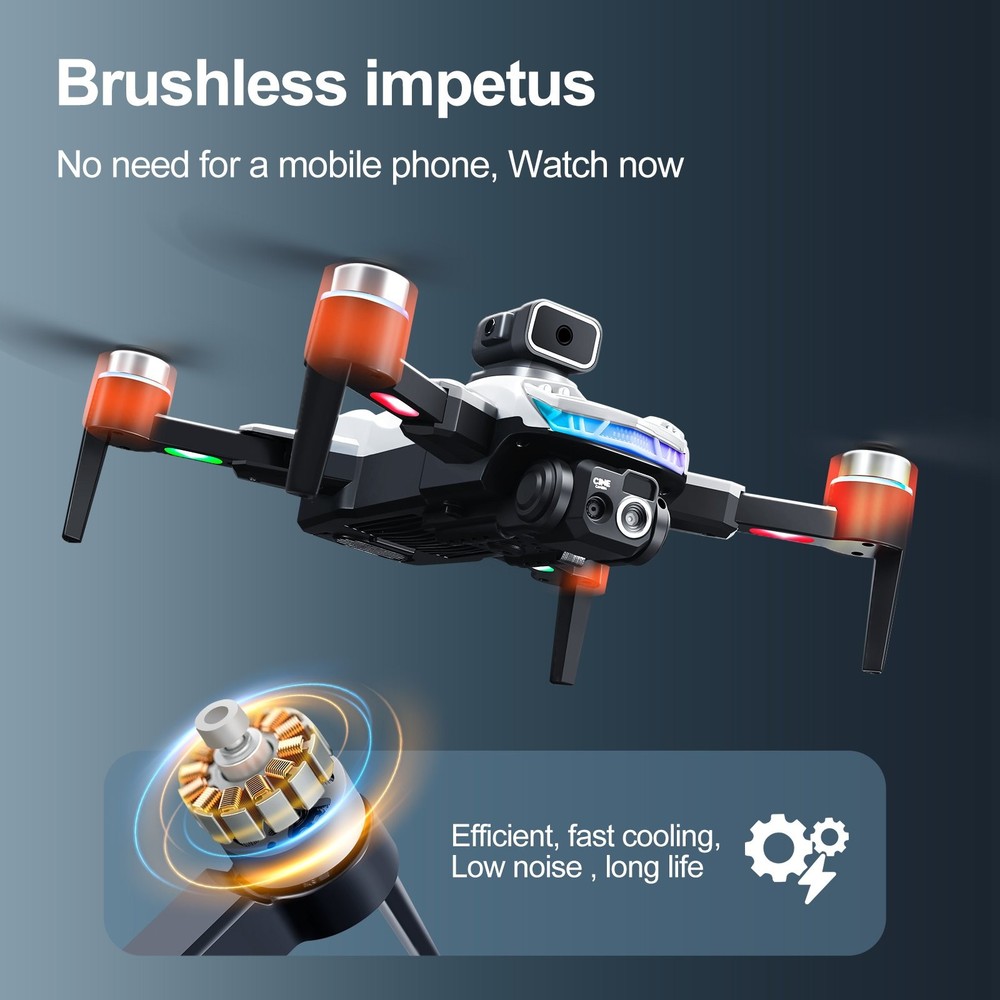 Drone WIFI FPV 4K Dual Camera Obstacle Avoidance Remote Control without Screen
