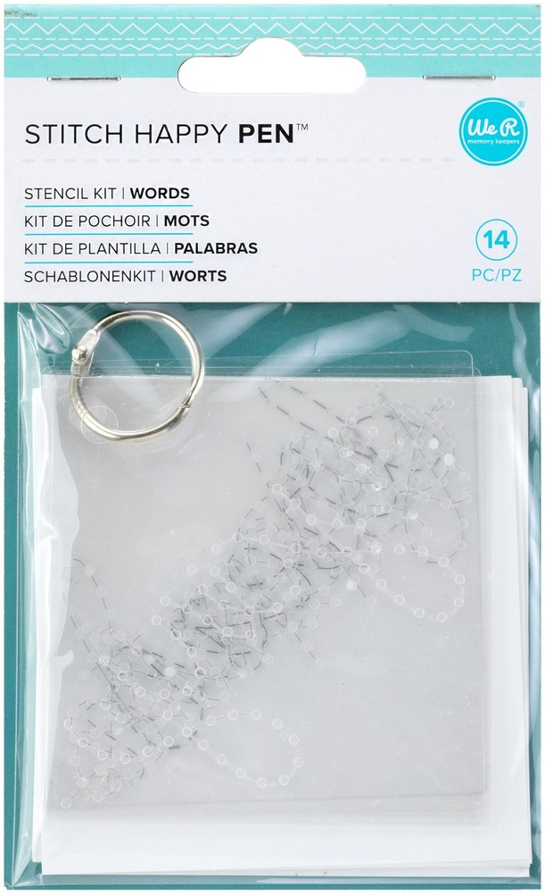 We R Stitch Happy Stencil Kit-Words - 2 Pack
