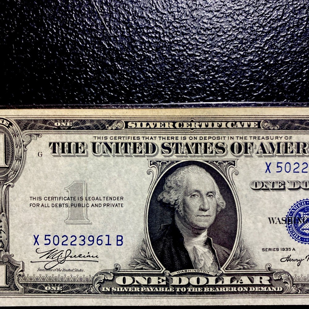 💎 1935-A UNC X NOTE $1 Dollar Silver Certificate ERROR ALIGNED/ CUTTING