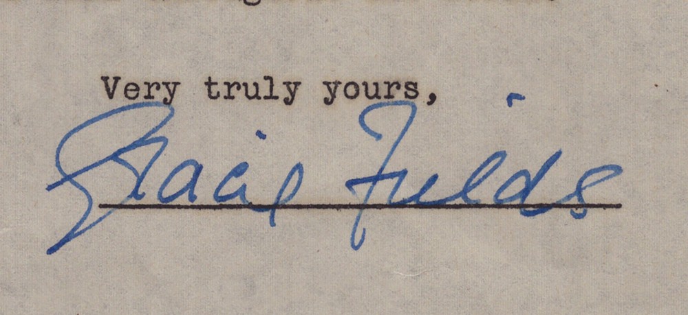 GRACIE FIELDS - DOCUMENT MULTI-SIGNED 02/21/1947