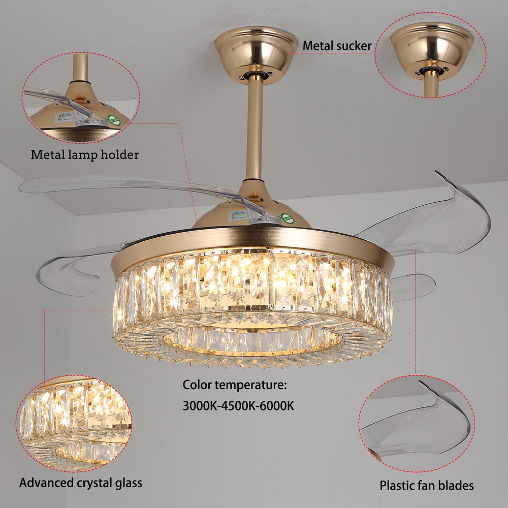 LED Ceiling Fan Ceiling Fan with Remote, Adjustable LED Ceiling Light Fan NEW��