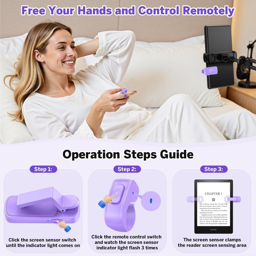 Page Turner Ring for Kindle,Remote Control for Iphone Ipad Android Tablets E-Rea