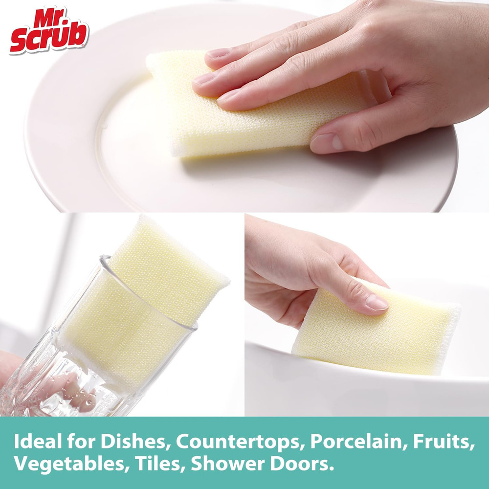 All Purpose Non Scratch Scrub Sponges Pads 12 Pack Reusable Kitchen Cleaning