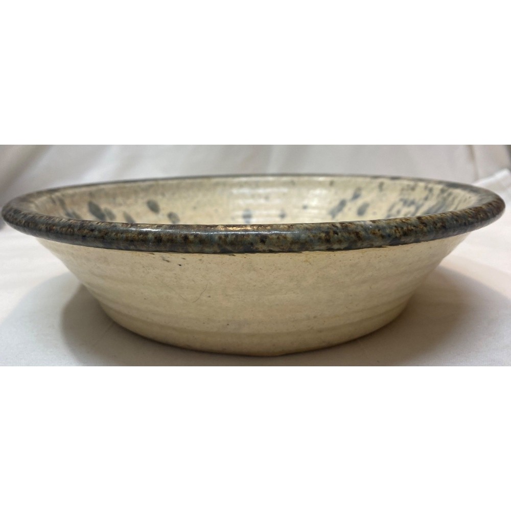 Spatterware Pottery Dish Signed Tromp