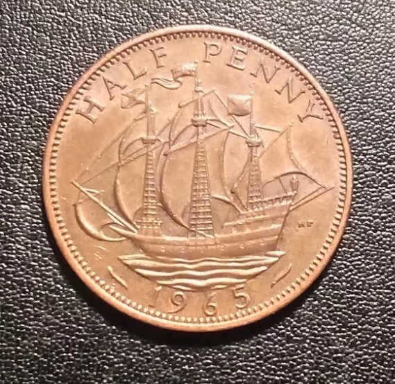 1965 Great Britain Half Penny