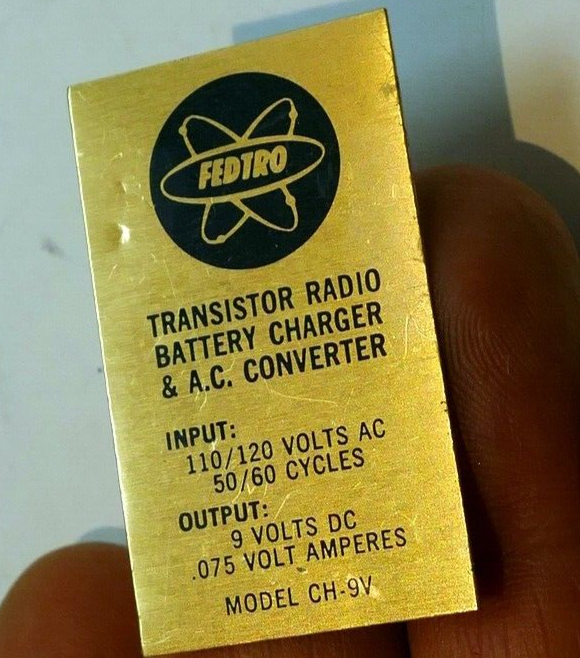 fedtro logo decal for transitor radio