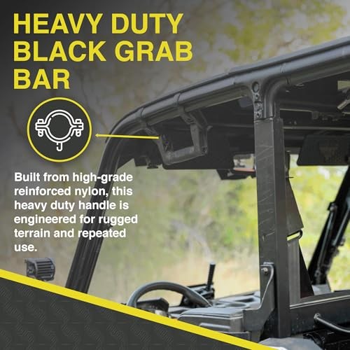 Elite Series Grab Handle – Black UTV Grab Handle with Custom Clamp System –