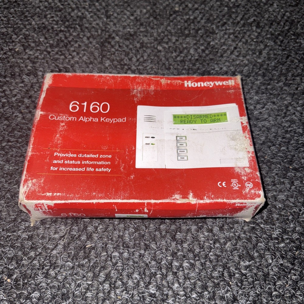 Honeywell 6160 Security Alpha Display Keypad - White