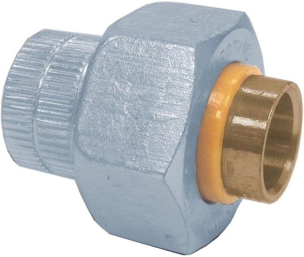 (3 PACK) Galvanized Steel Sweat Dielectric Union Everbilt 1/2" FIP X 1/2" Sweat