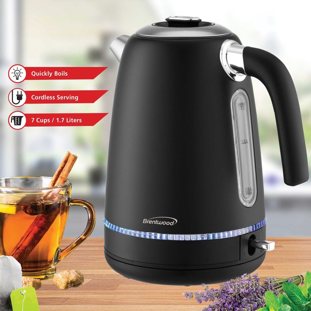 7-Cup 1500W Cordless Electric Stainless Steel Kettle