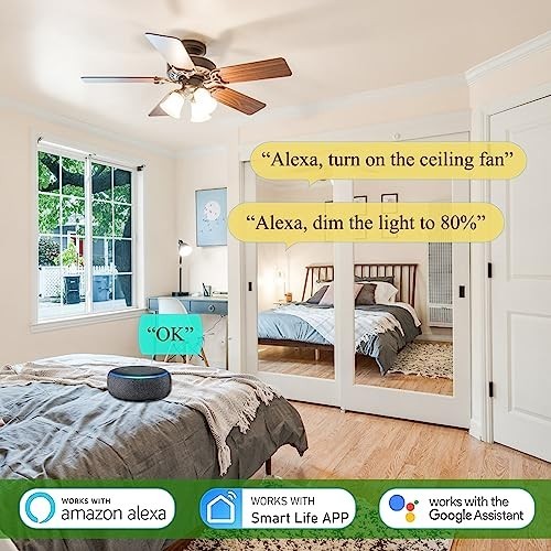 Universal Smart WiFi Ceiling Fan Remote Control, 3-Speed Dimmer, Alexa & Google