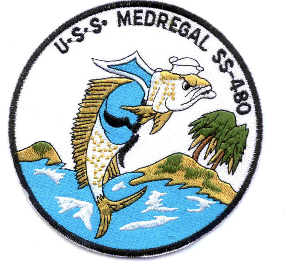 5" NAVY USS SS-480 MEDREGAL EMBROIDERED PATCH