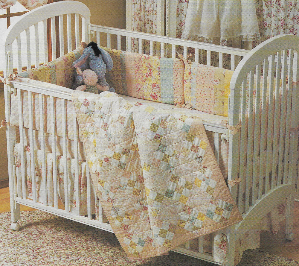 4 pc. Baby Rose Crib Set quilting pattern instructions