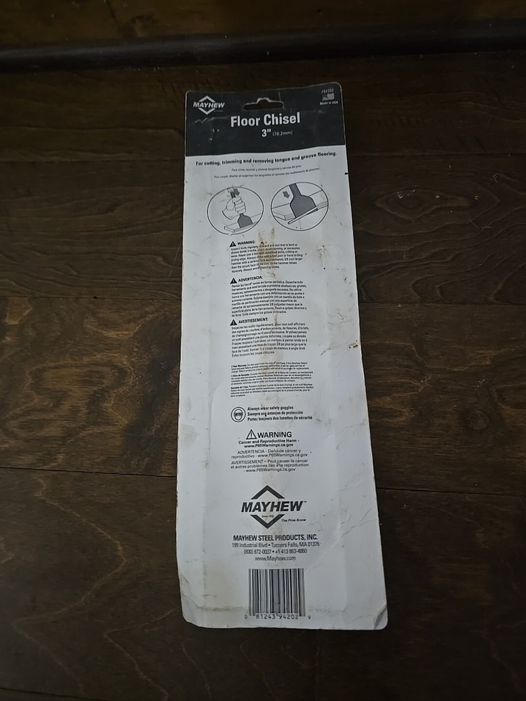 Mayhew Floor Chisel - 3in. x 12in Model# 10202