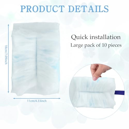 110 Pcs Duster Refills with 4 Handle Blue Heavy Duty Thickened Disposable