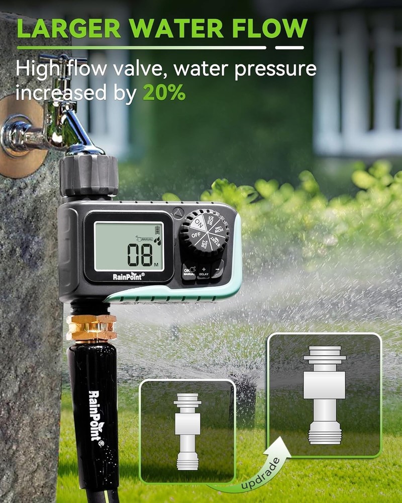 Automatic Water Timer for Garden Hose - Easy Set Up & Multi-Use With LCD Display