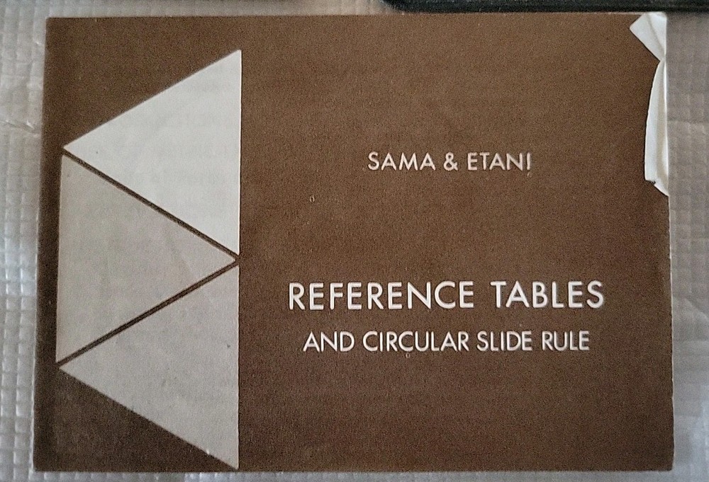 1968 Concise Circular Slide Rule w/ Science Tables Sama & Etani Great Condition