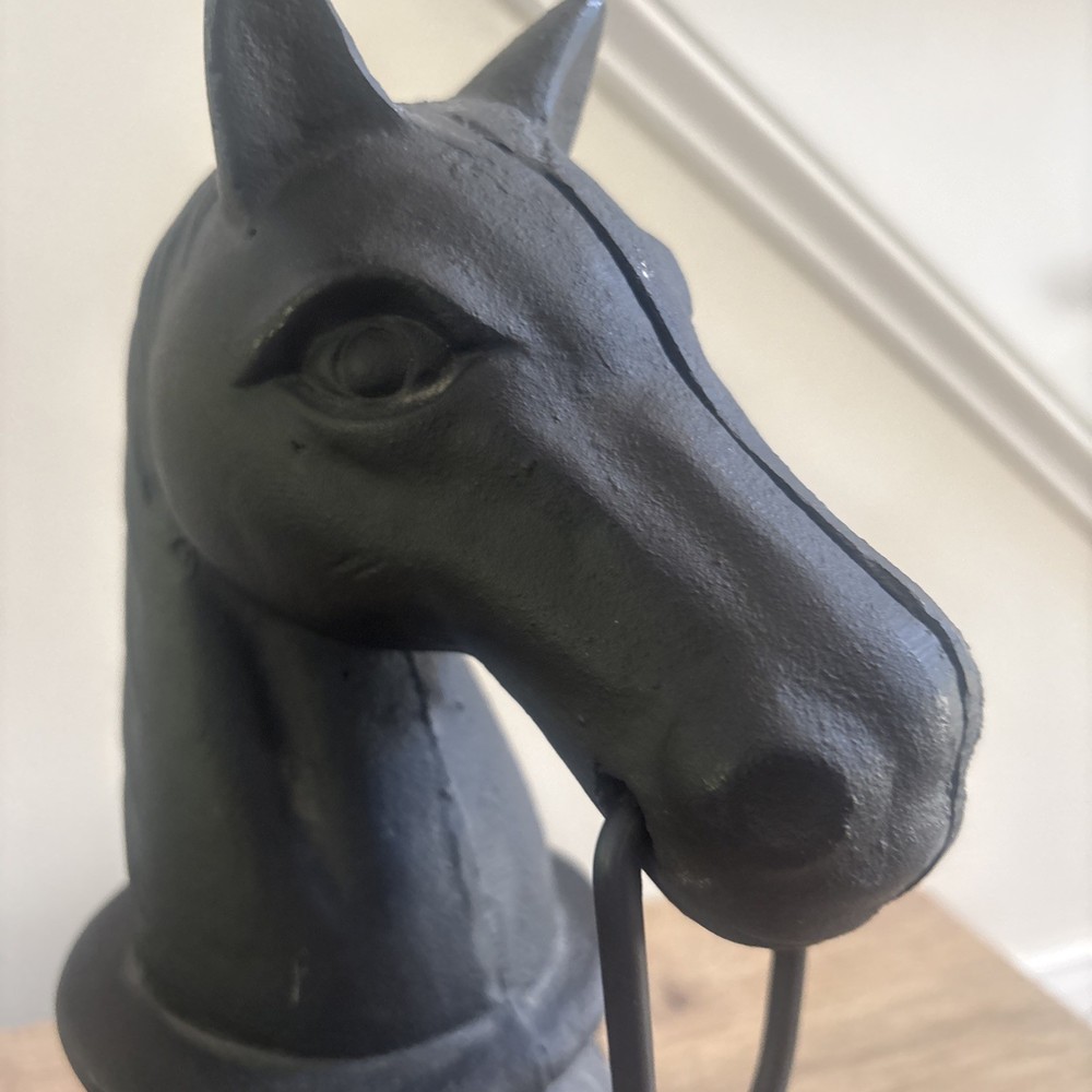 Vintage Cast Iron Horse Hitching Post Head