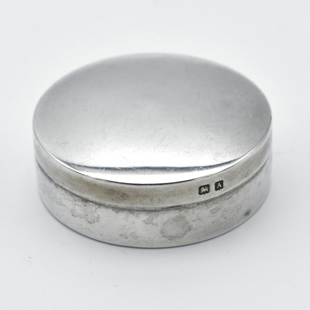 Antique Solid Silver Pill Pot Snuff Box 1925 William Neale