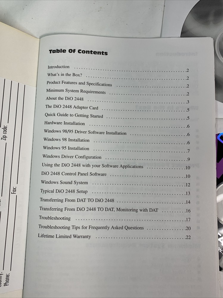 DiO 2448 Audio Manual