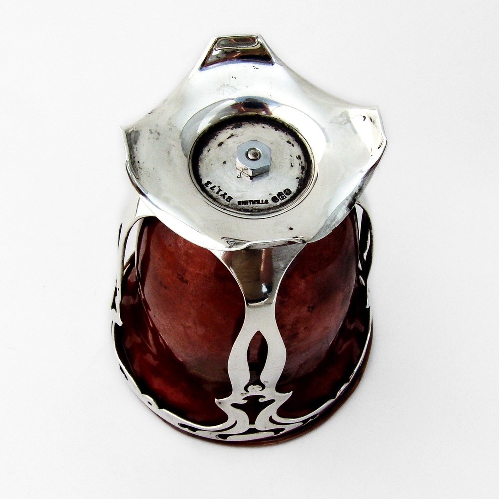 Gorham Athenic Footed Cup Cutwork Mixed Metal Sterling Silver