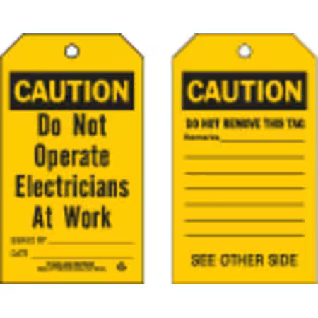Brady 86602 Caution Tag, 7 In Height, 4 In Width, Polyester