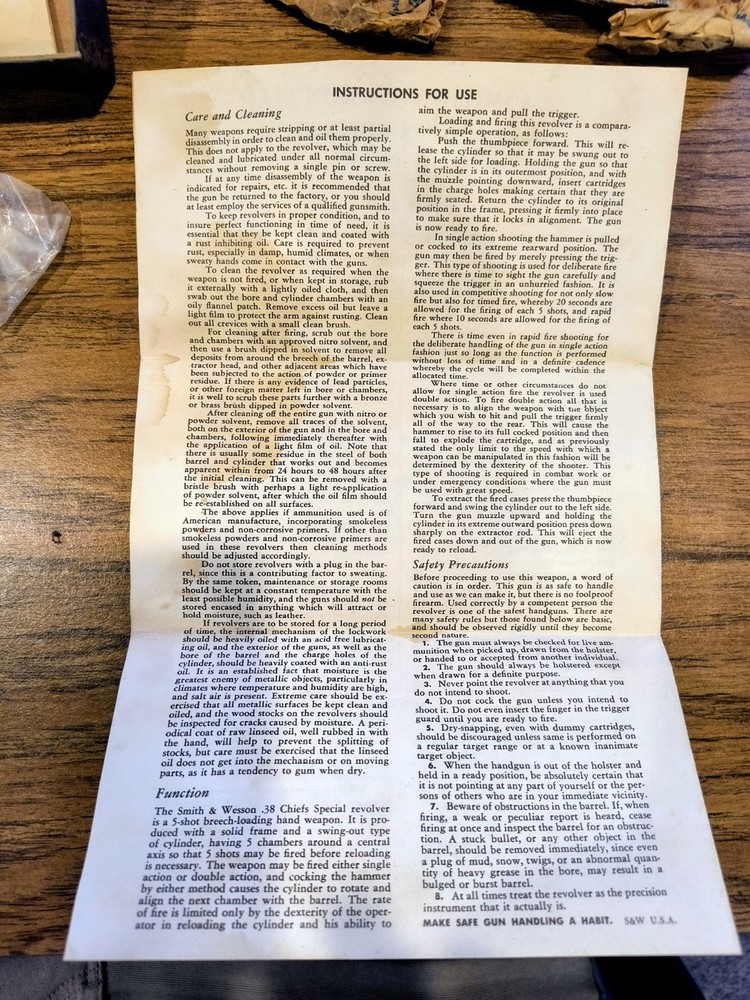 Smith & Wesson .38 Chiefs Special Mod 36