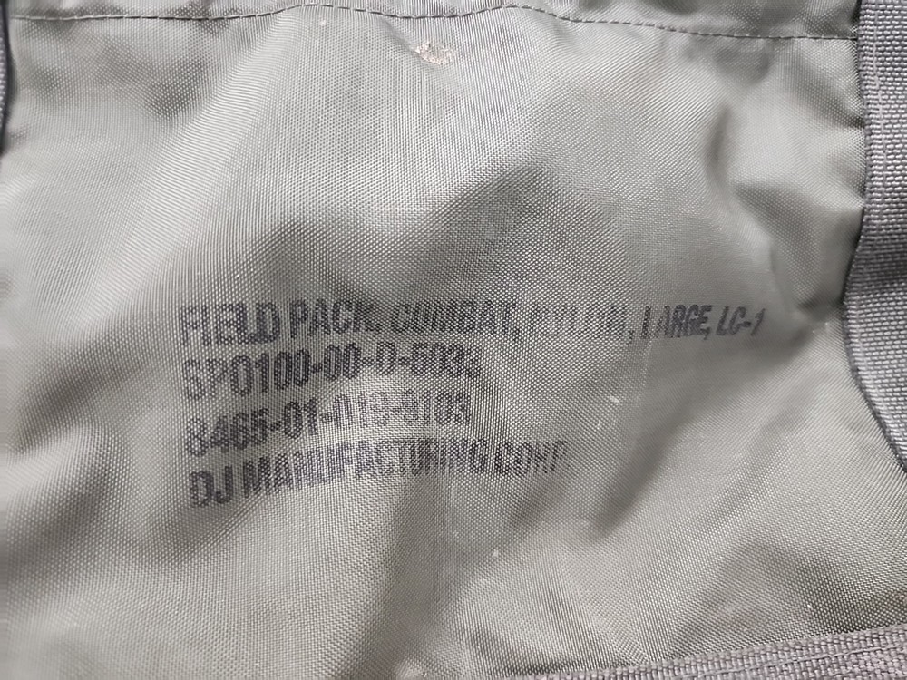 USGI Alice Field Pack Rucksack Only Large #2 Cag sof Devgru Seal