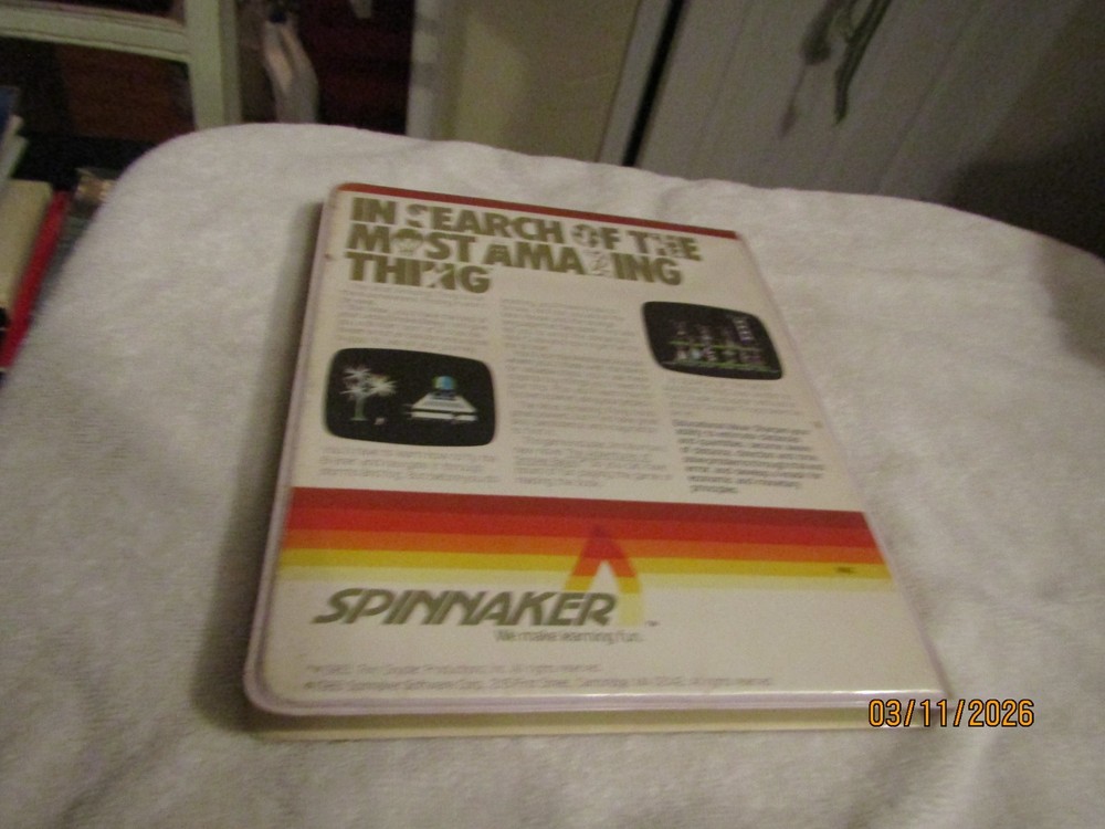 Spinnaker Search of Most Amazing Thing Apple Computer 1983 Computer Game Program