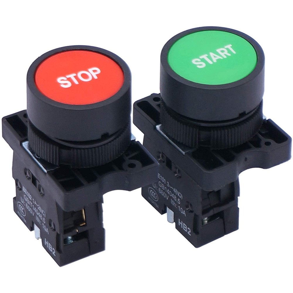 Taiss Momentary Push Button Switch Station Box Start/Stop Red A-Start/Stop