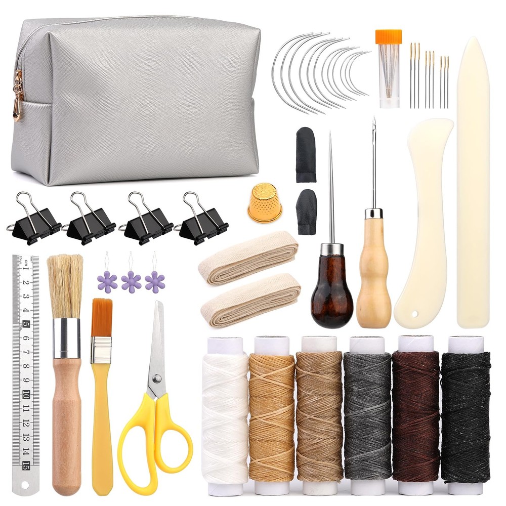 49 Pcs Book Binding Kits for Beginners Hand Bookbinding 49 Pcs, multicolor