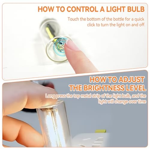 USB LED Car Interior Atmosphere Light, 8PCS Touch Control Retro LED Nightlight