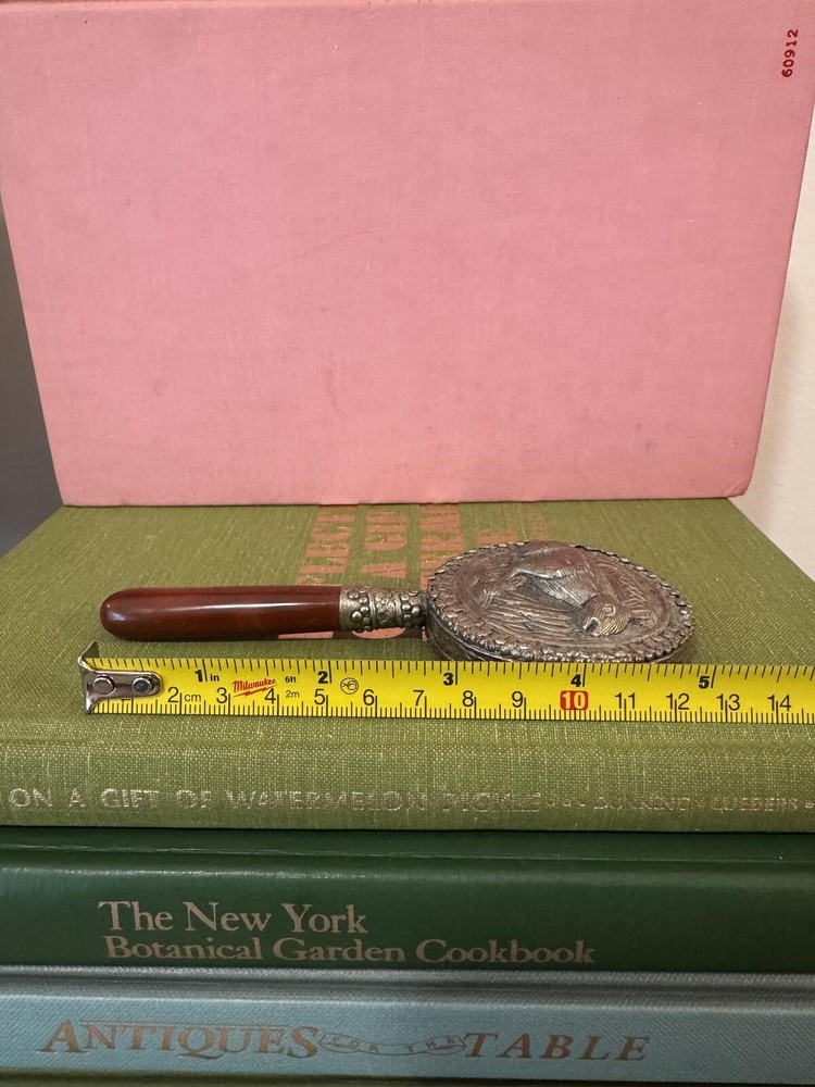 Vintage Handheld Mirror with Decorative Handle