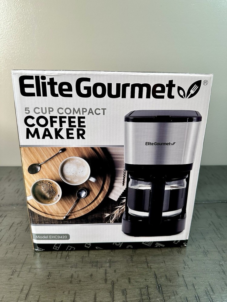 5 Cup Automatic Brew & Drip Coffee Maker Pause & Serve, Multi Use Filter NIB