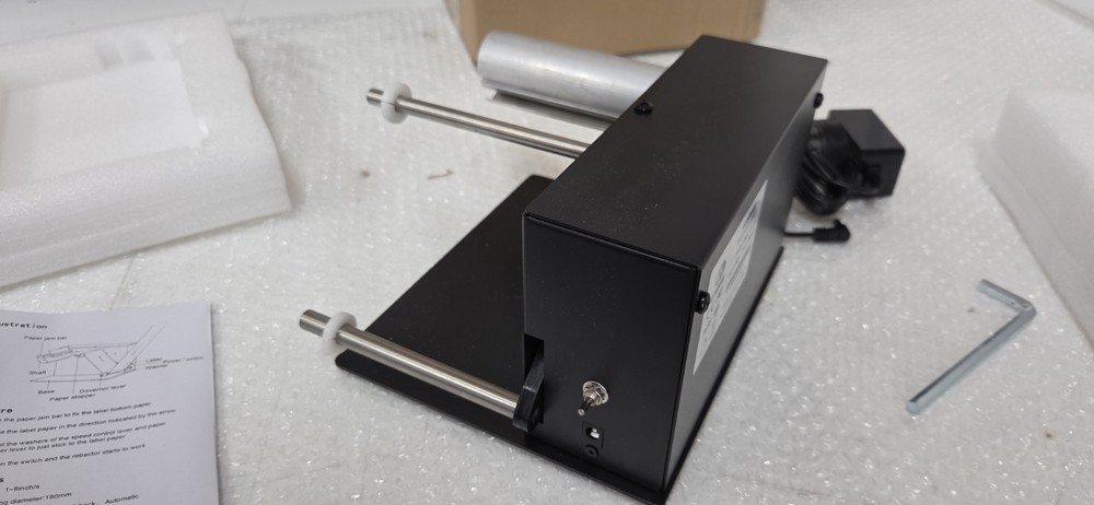 Automatic Label Rewinder Machine, 110V Speed Adjustable Automatic Label Rewinder