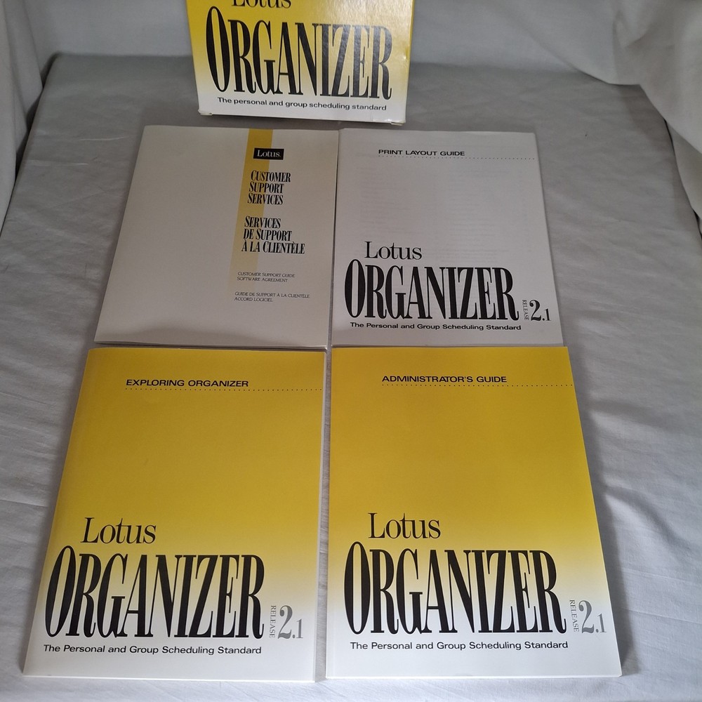 Lotus Organizer 2.1 Release 2 Big Box IBM/Windows 3.1 Complete Floppy Software