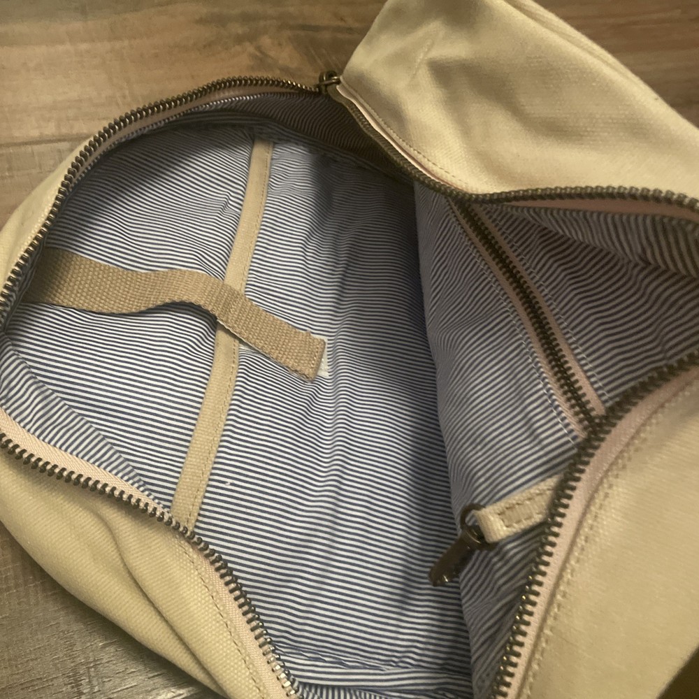 Vineyard Vines Island Canvas Backpack Raffia Tan NEW