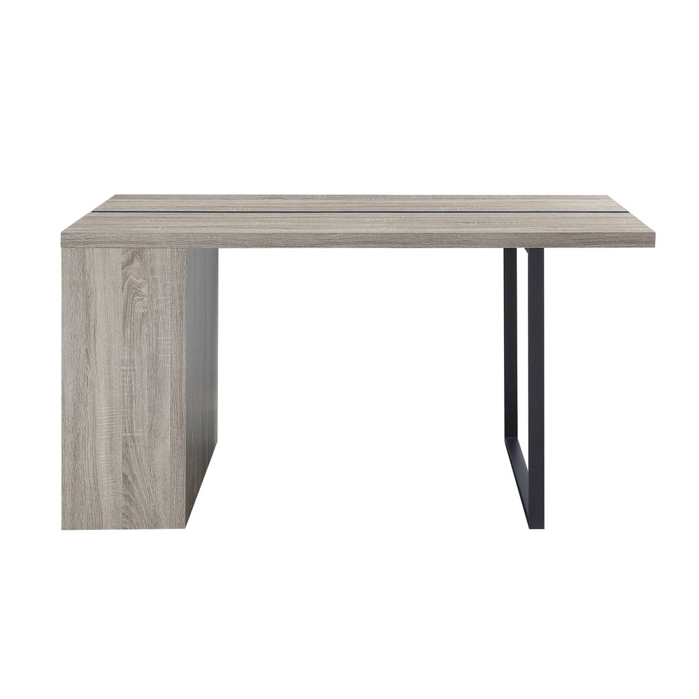Grey Oak and Black 2- Shelf Dining Table