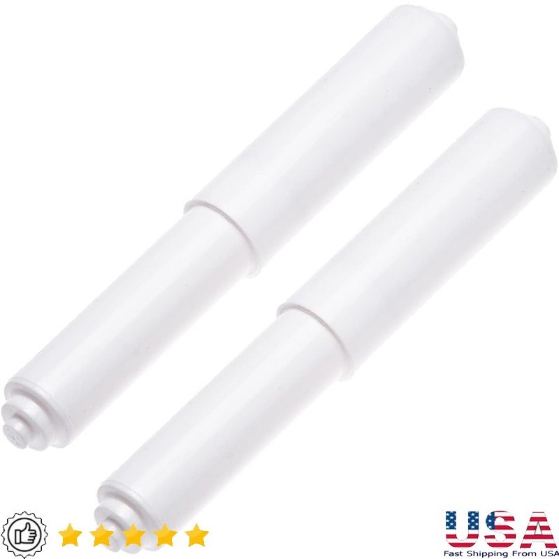 Toilet Paper Rollers 2 Pack Replacement Spring Loaded Universal Fit Easy Install