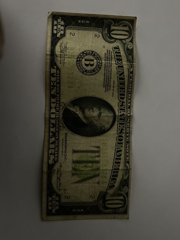 billete de 10 dolares 1934