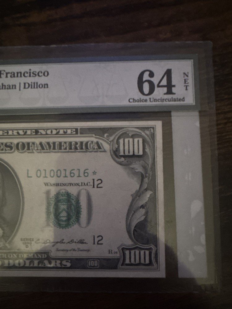 1950 SERIES D, Star Note!!! $100 ONE HUNDRED DOLLAR BANKNOTE, CU, PMG 64