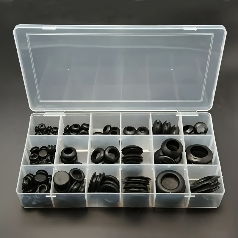 Rubber Grommet Kit - Multiple Sizes for Wire Cable Protection & Organization