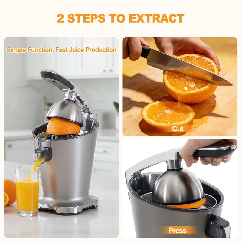 Electric Citrus Juicer, Automatic Orange Juicer Machine & Lemon Squeezer