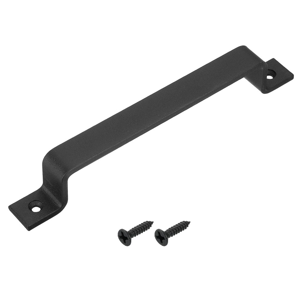 1 Pcs Barn Door Handle, 9.8 Inch Gate Handle, Pull Handle with Screws, Black
