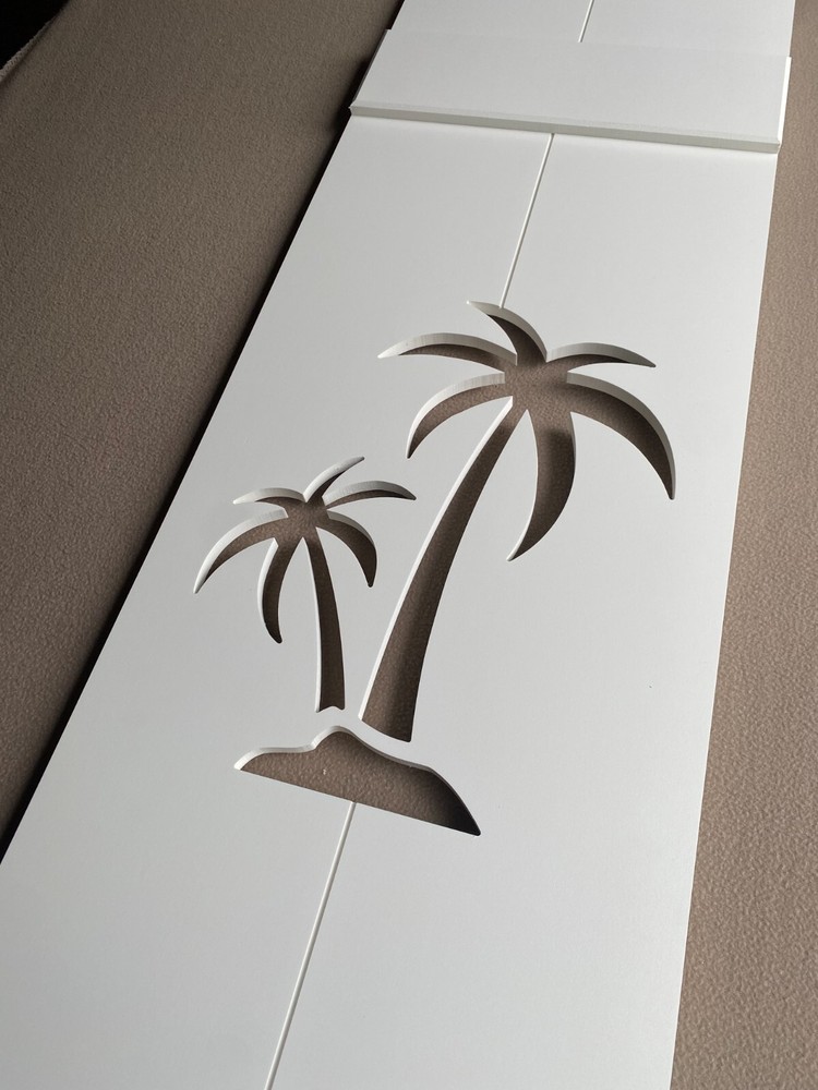 Custom Palm Tree Shutter, PVC Exterior Shutter, Sold Individually