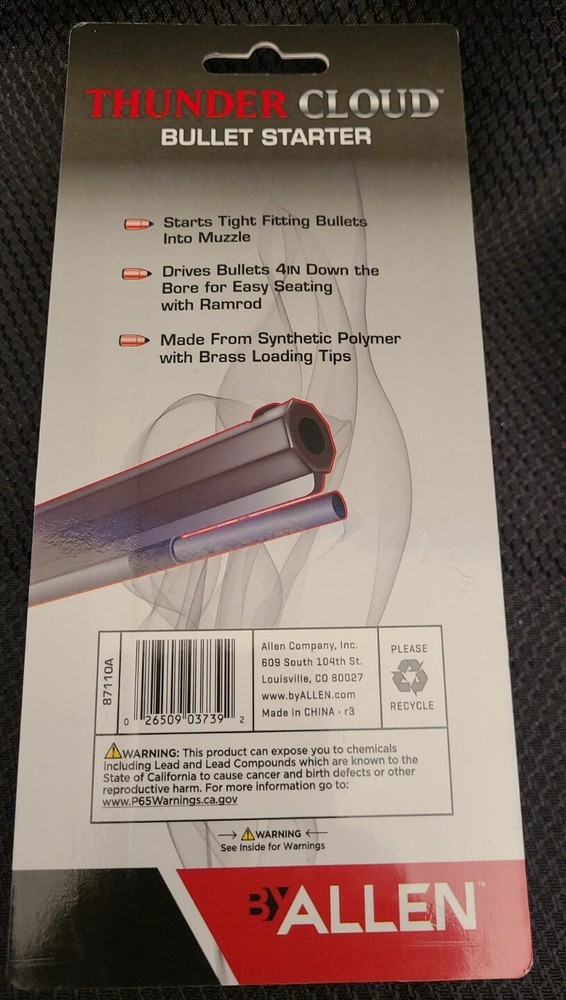 NEW Allen Thunder Cloud Bullet Starter For Muzzleloader Hunting / Shooting