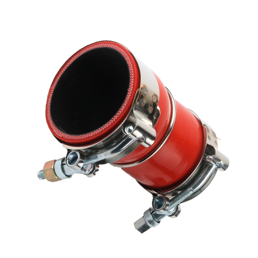 New Plain Hose 3687223 Red With 2PCS Clamps Replace For Cummins ISX15 Engine US