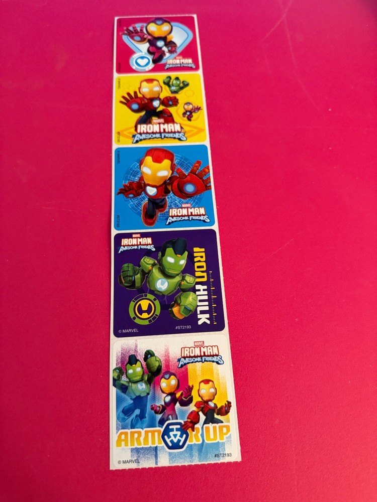 STICKER SHEET: Iron Man and friends Hulk